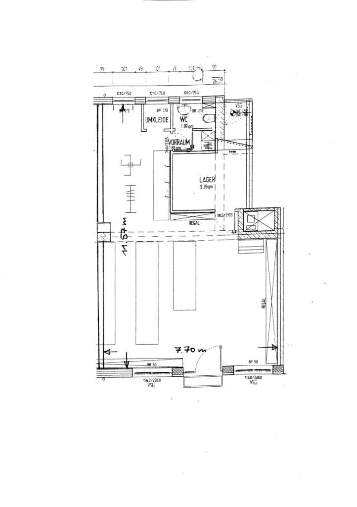 Grundriss B�rofl�che Strausberg