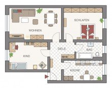 Grundriss 2026 VERMIETET: Gro�e 3-Zimmerwohnung in zentraler Lage